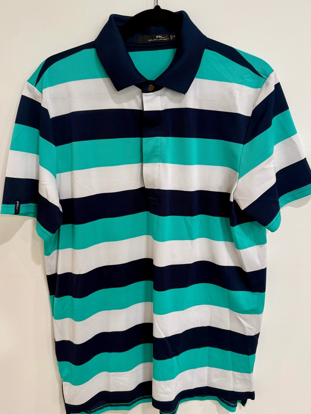 RLX Ralph Lauren Polo Shirt M Striped Golf